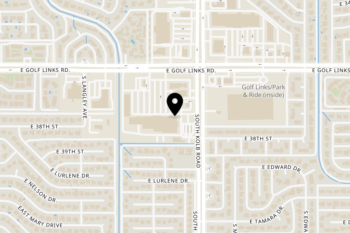 Map showing the location of Nate's Italian Kitchen Tucson on 7074 East Golf Links Rd. in Tucson